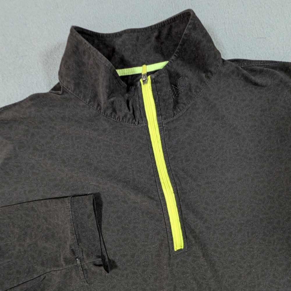 Swag Golf Quarter Zip Pullover Mens Large Charcoal Grey Skull Print G/FORE